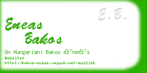 eneas bakos business card